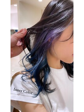 マージュ ギンザ(marju GINZA) インナーカラー　ブルーパープルグラデーション