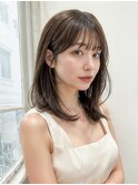 シースルーバング×小顔ヘア