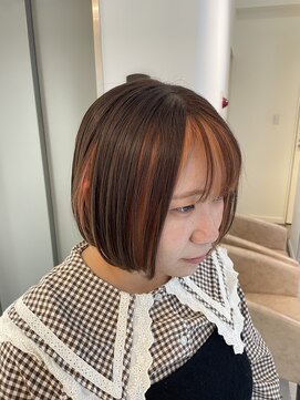 アヴァンスアンス 広島袋町店(AVANCE.ens) フェイスフレーミングとオレンジカラー