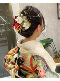 振袖成人式アレンジシニヨン