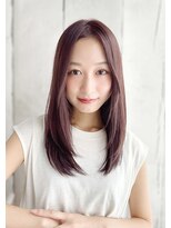 ディディエプラスエヌ(DIDIER +n)&nbsp;20代30代40代　大人センターパートツヤ髪＃964