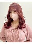 くすみピンク/ブリーチカラー/ダブルカラー/表参道