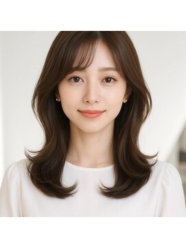 ノラ ヘアーサロン(NORA HAIR SALON) ナチュラル小顔前髪あり後れ毛サイドバング結べるボブくびれヘア