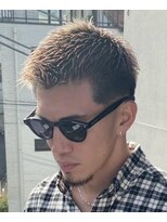 メンズショート スキンフェード メンズハイトーン