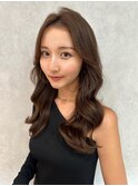 簡単スタイリングヘアセンターパートゆるふわロングハイレイヤー