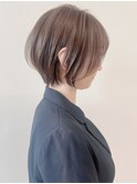 say.ボブミニボブくびれボブレイヤーボブヘーゼルグレージュ暗め