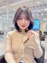 レイラバイアフロート 吉祥寺(Lila by afloat)&nbsp;顔まわりカット/ひし形ボブ/ミディアムレイヤー/ふんわりボブ