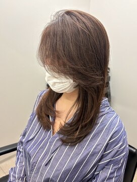 エレノア 藤沢(Eleanor) ロングレイヤー/9トーンのラベンダーピンクグレージュ