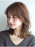 ミディアムレイヤー白髪ぼかし脱白髪染め40代50代60代♪