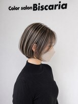 カラーサロンビスカリア 相模原エリア 淵野辺駅店(Color salon Biscaria)&nbsp;白髪ぼかしハイライトショート[淵野辺/淵野辺駅]