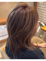 ハピネスフィール 宇治店(Happiness FEEL)&nbsp;白髪ぼかしハイライト後白髪ぼかしミルクブラウン