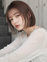 ビバラヘアー(VIVA LA HAIR)&nbsp;顔周りカット ボブ ブラウンベージュ 髪質改善 レイヤー