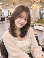 ラファンジュ ヘアー(Rohange hair)&nbsp;ハニーブラウン/流しバング/シアーバング