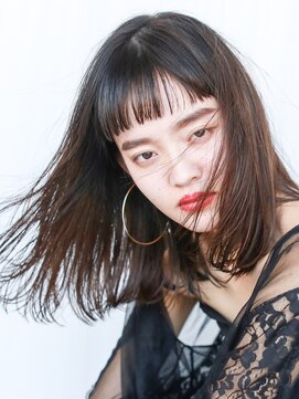 テトヘアー(teto hair) MEDIUM［ワンレングス・ショートバング・デザインカラー］