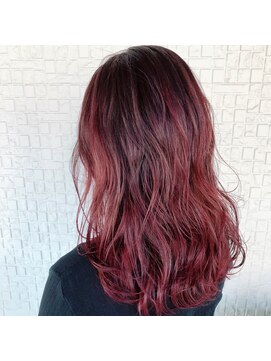 テラスヘア 新潟駅南(TERRACE hair) バレイヤージュ×チェリーピンク