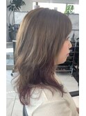 ブリーチ無しのインナーカラー☆