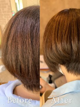 アークスヘアー 小顔見せで大人かわいい☆暗髪×前下がりフェミニンショート