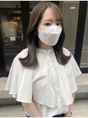 【松本咲花】韓国風くびれロング　ブリーチなしオリーブベージュ