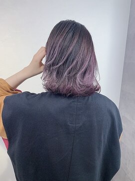 リベルテ 新宿(Liberte) パープルアッシュ×バレイヤージュ