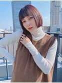 大人艶カラー/アゴラインミニボブ