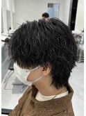 波巻きスパイラルウルフパーマツイストスパイラルパーマ