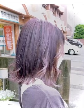 シャンプーボーイアネックス(SHAMPOO BOY Annex) グレー×パープル