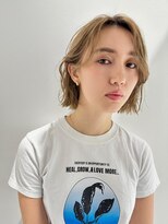 サンバレー(SUNVALLEY)&nbsp;ハイトーンカラー切りっぱなしラフボブベージュ