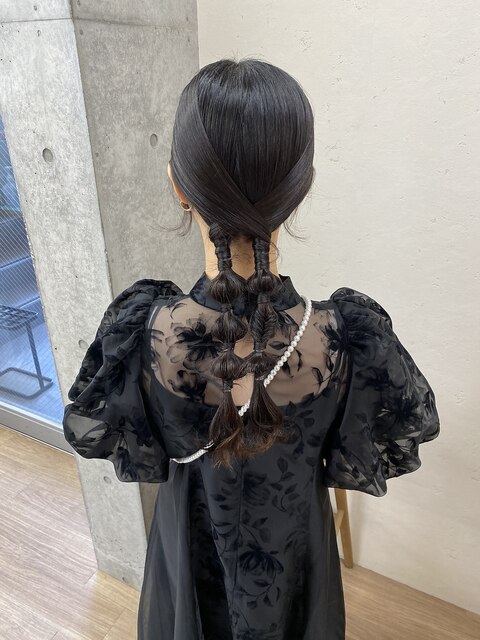 箔付きタイトヘアアレンジ/大宮東口タイトヘアアレンジ