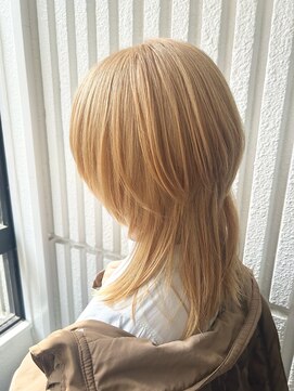 ネオリーブカップ 町田店(Neolive capu) ダブルカラー/オレンジベージュ/ウルフカット/クラゲカット