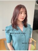簡単スタイリングブリーチなしピンクパープルレイヤー