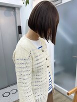 イコ 表参道原宿(ico)&nbsp;アッシュベージュ ミニボブ LAケラチントリートメント