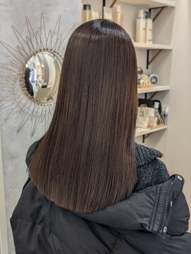 ポジ(poji) 髪質改善カラー 艶カラー ブラウンカラー ミディアム