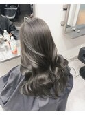 ブリーチなしで柔らかい透明感カラー/レイヤーカット/韓国ヘア