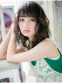 mod's姪浜/くすみベージュデジタルパーマエアリーミディアムi