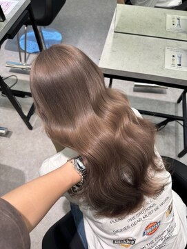 ペレ 渋谷(PELE) ホワイトグレージュ/デジタルパーマ/チェリーブラウン/渋谷