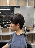 ウルフカットオールバック刈り上げマッシュベリーショートメンズ