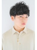 重めマッシュニュアンスパーマ束感