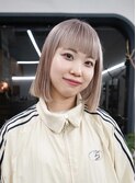 ホワイトパールベージュ◎切りっぱなしボブ