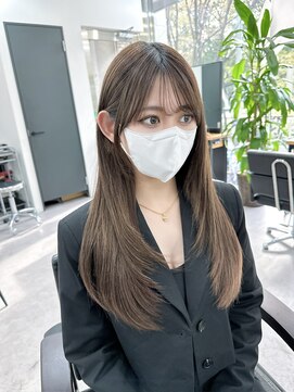 キティー サカエ(kiti SAKAE) グレージュ/レイヤーカット/ハッシュカット/オリーブベージュ/栄