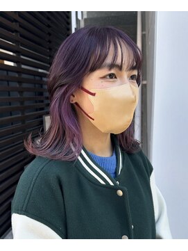 ガーデン ジングウマエ(GARDEN jingumae) パープルピンクインナーカラー/ミディアムヘア