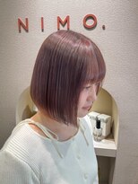 ニモ(NIMO.) ピンクカラーボブ/Wカラー/ハイトーン