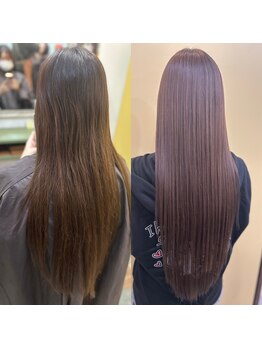 グロス トウキョウ バイボクノ(Gloss Tokyo By Bokuno)の写真/☆髪質改善と毛穴洗浄で艶髪へ！くせ毛改善しながらハイライトも叶う◎原宿表参道glosstokyo