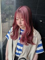 アクシス 栄店(`AXIS)&nbsp;奈川/ワンホンレイヤー/ミルクティーブロンド/ダークブルー/栄