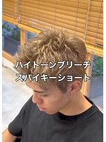 エッジ(EDGE)&nbsp;メンズ大分ハイトーンブリーチカラースパイキーショート