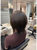 レイヤーカット_調布韓国顔周り前髪カットダブルカラー