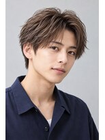 メンズチャチャブランアミー(MEN's chachaBlanc Amie)&nbsp;フェザーショート×柔らかモカブラウン