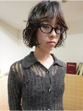 ネルケ 立川(nelke) ボブパーマウェット感くせ毛風ニュアンスパーマ黒髪暗髪立川