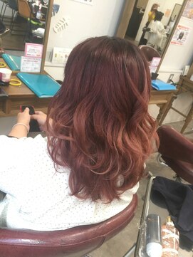 エーアイ 千石 巣鴨 白山店(Ai HAIR) ブリーチ無しレッド
