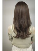 #ロング　ゆるウェーブ　イルミナベージュカーキカラー#