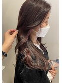 ワンポイントでオシャレに!インナーカラー×ラベンダーベージュ